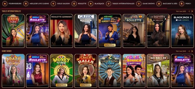 Grand Club Casino jeux live