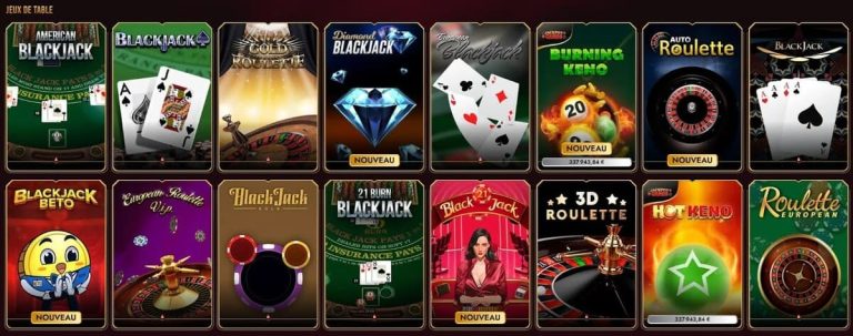 Grand Club Casino jeux table